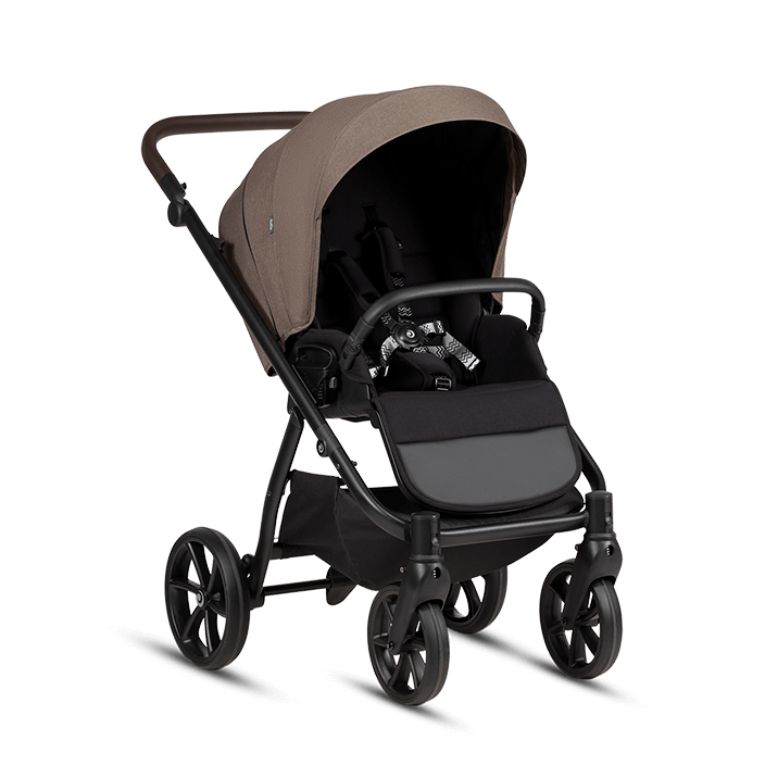 Kočárek Tutis Leo 3+ 2026 - Barva: Černá+zlatá, Kola: Přední otočná kola (aretace), Druh kol: Gelová