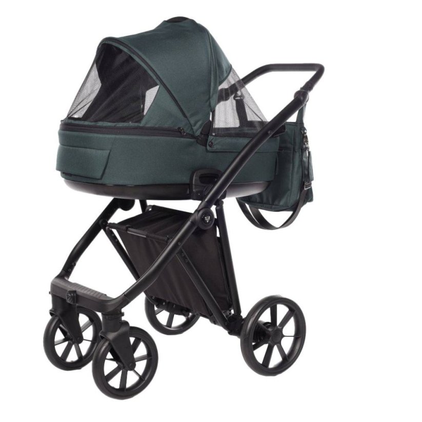 Kombinovaný kočárek ART 2026 dvojkombinace - Barva: Šedá světlá, Kola: Přední otočná kola (aretace), Druh kol: Gelová