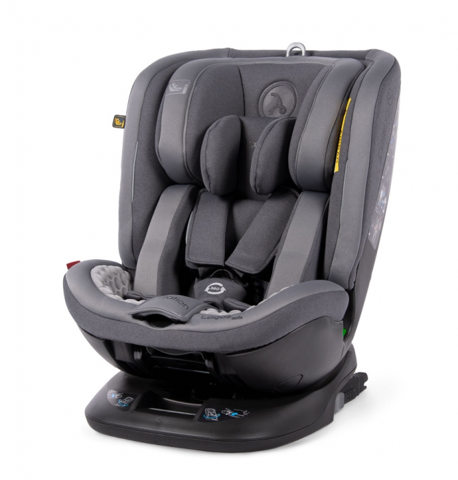 Autosedačka 40-150cm King I-SIZE Isofix 360" - Barva: Šedá tmavá