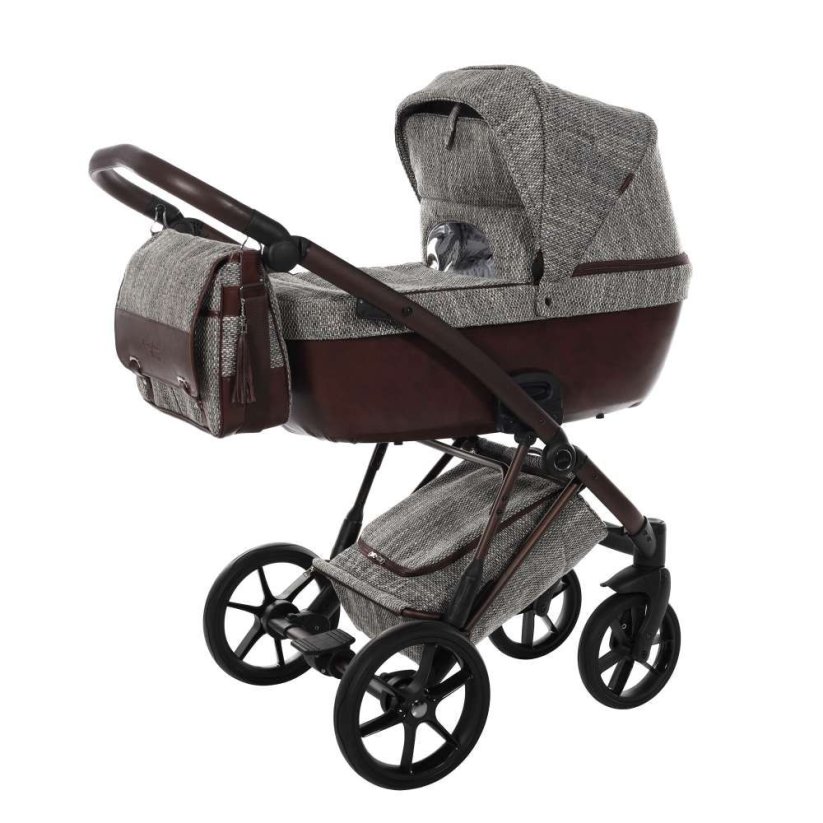 Kočárek Jasmine Camino Vintage Soft - Barva: Zlatá, Kola: Retro kola 14" 4x4, Druh kol: Nafukovací