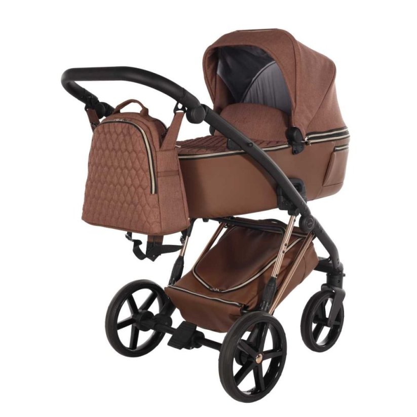 Kočárek Jasmine Camino - Barva: Šedá světlá, Kola: Přední otočná kola (aretace), Druh kol: Gelová