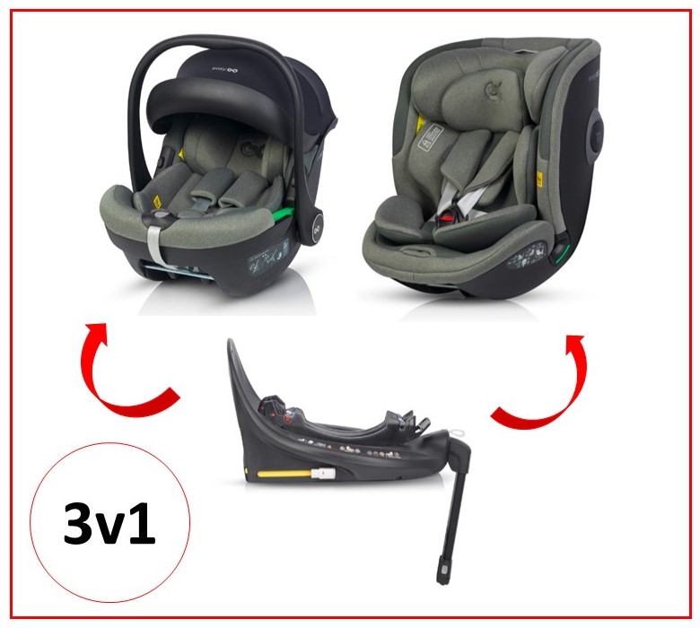 Set Autosedaček GO 40-150cm I-SIZE 360´ Isofix - Barva: Černá